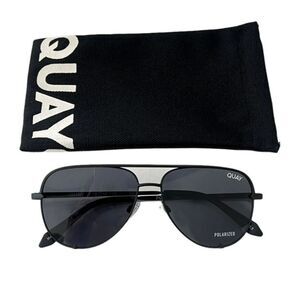 NEW Quay Australia High Key Micro Polarized Sunglasses Black Smoke